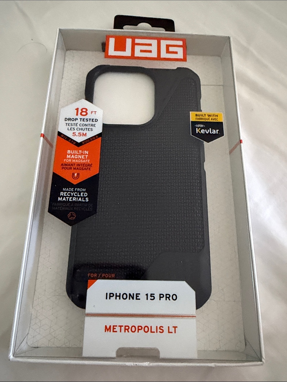 UAG Metropolis LT iPhone 15 Pro Case — Black